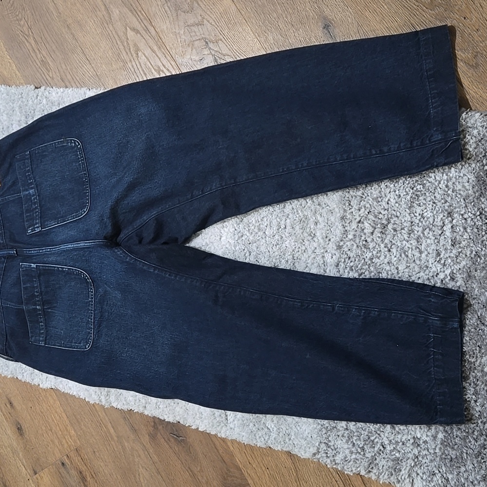 American Eagle AE77 Premium Dark Blue Women’s Barrel Jeans - Picture 2 of 12